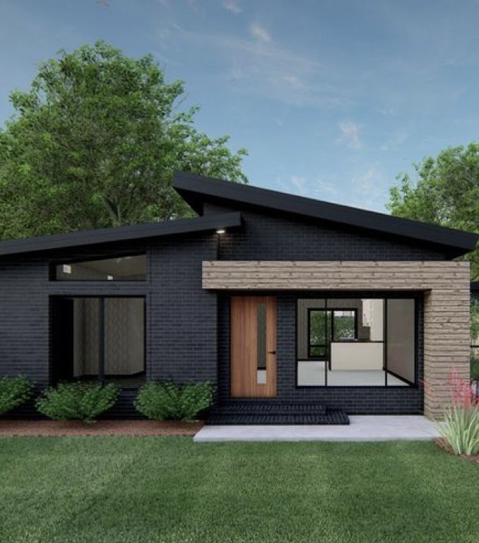 Bangun Rumah Minimalis Modern dengan Sentuhan Material Eksterior Alami/Gelap